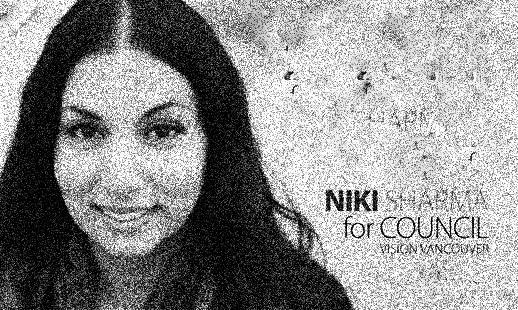 Niki Sharma's Facebook ad touting her Vision Vancouver candidacy for Council