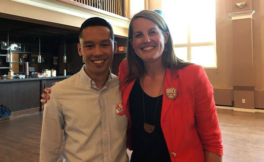 OneCity Vancouver's 2018 candidates for Vancouver City Council, Brandon Yan and Christine Boyle