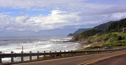 Cathy and I traveling along the Oregon coast on our way to Los Angeles, and then Mexico