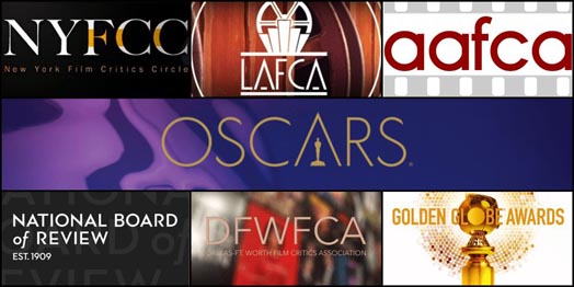 Oscars and critics awards for the best in cinema