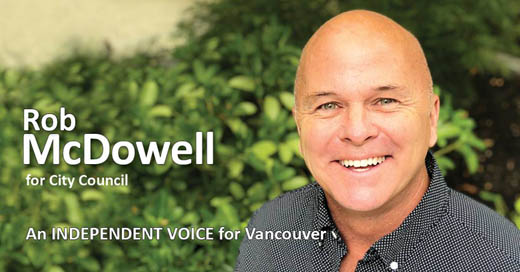 Rob McDowell, a must-elect candidate for Vancouver City Council