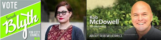 Sarah Blyth & Rob McDowell are 2 must-elect candidates for Vancouver City Council in 2018