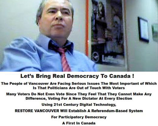 Steffan Ileman, mayoralty candidate with Restore Vancouver
