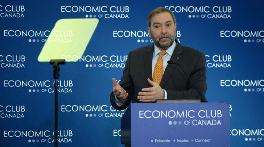 Tom Mulcair pitches 2015 NDP campaign to the right