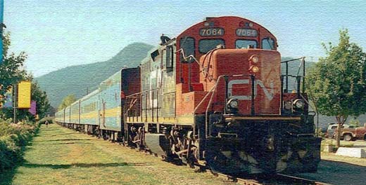 Passenger rail train travel in the 1950s and 1960s with Canadian National Railways