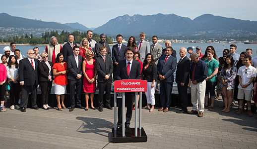 Justin Trudeau and British Columbia's Liberal candidates