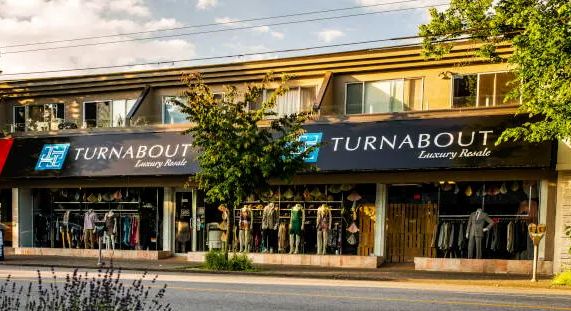 Turnabout Luxury Clothes Consignment Shop on West Broadway in Vancouve