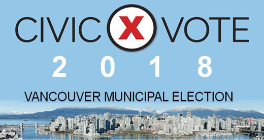 In 2018's Vancouver municipal election, voters will go to the polls on Saturday, October 20th