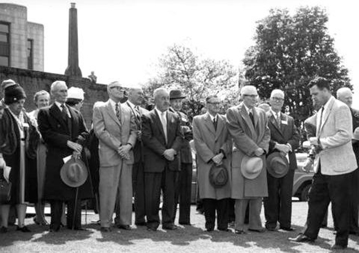 Vancouver City Council, circa 1961, at a dogwood tree planting ceremony.