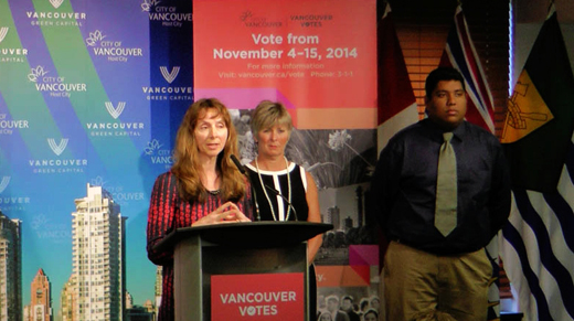 Vancouver Civic Election 2014, Voting Day Saturday, November 15th