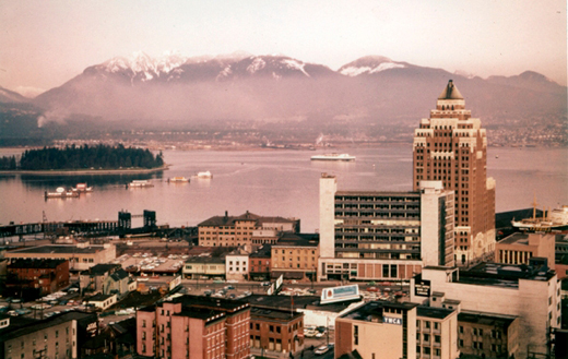 A photo of Vancouver in 1950