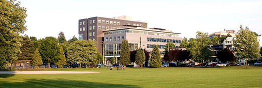 Vancouver Community College, East Broadway campus, photo taken from the park