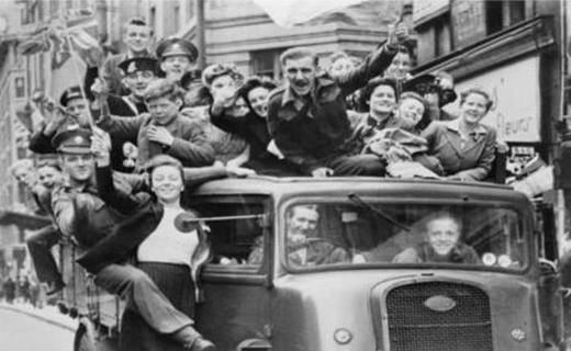V-E (Victory in Europe) Day celebration in London, on May 9th 1945