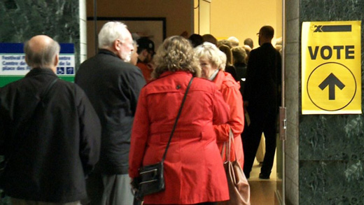 Voters going to the polls in the 2014 Vancouver municipal election