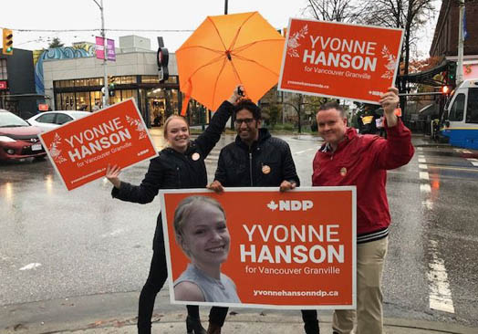 Yvonne Hanson, Vancouver Granville NDP candidate in the 2019 Canadian federal election